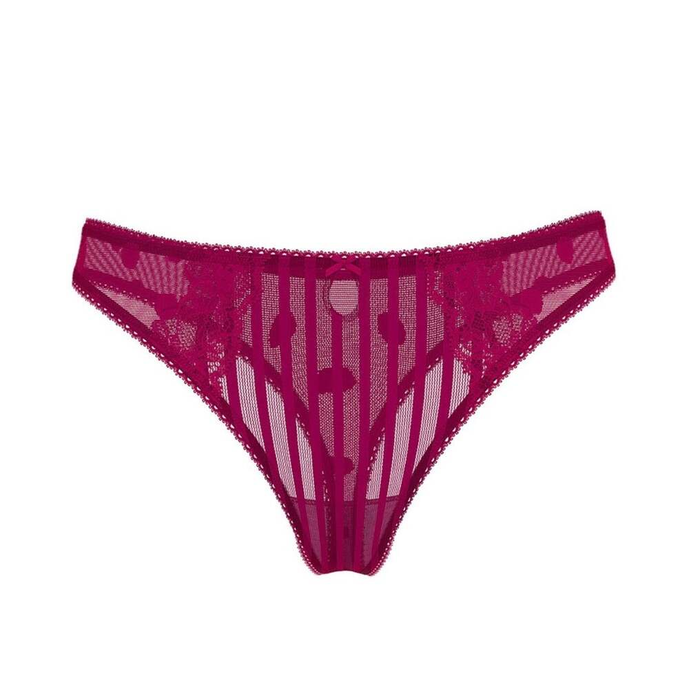 Victorias Secret The Lacie Lacie Sheer Heritage Thong Panty Fresh Jam Size L